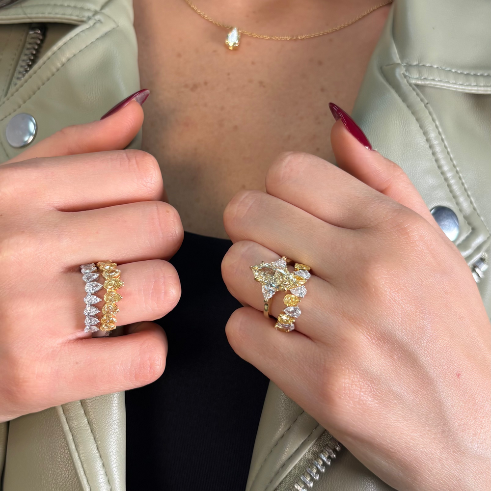Yellow diamond ring at Rare Colors by Namdar, 5th Avenue New York