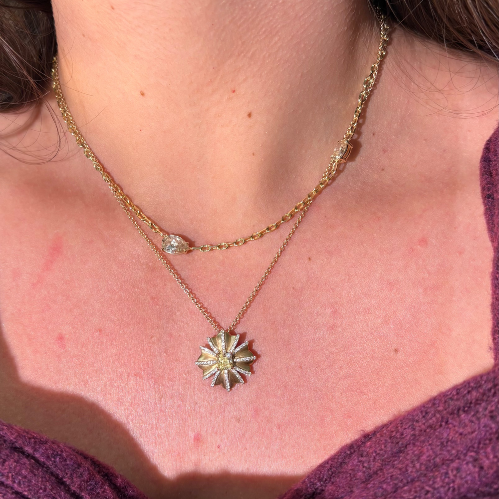 natural color diamond pendant, handcrafted by Rare Colors by Namdar