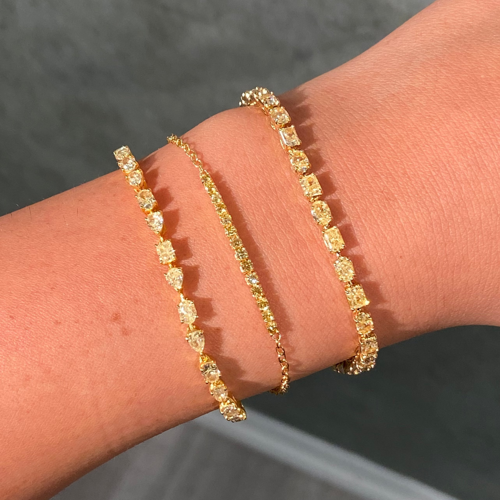 Fancy Yellow Diamond Bar Bracelet