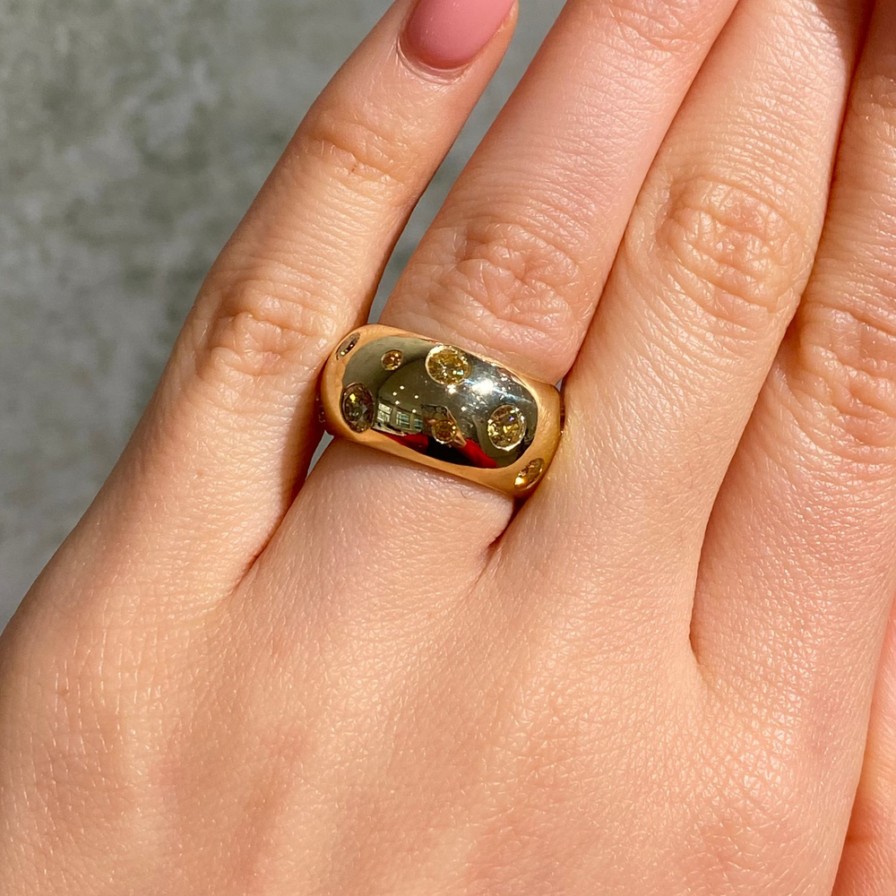 Rare Colors by Namdar Yellow diamond band, New York City