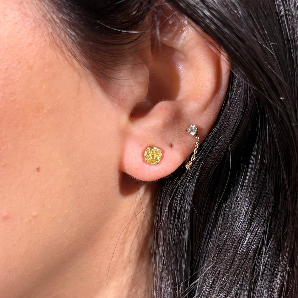 Fancy Intense Yellow Round fine jewelry — color diamond specialists Rare Colors by Namdar