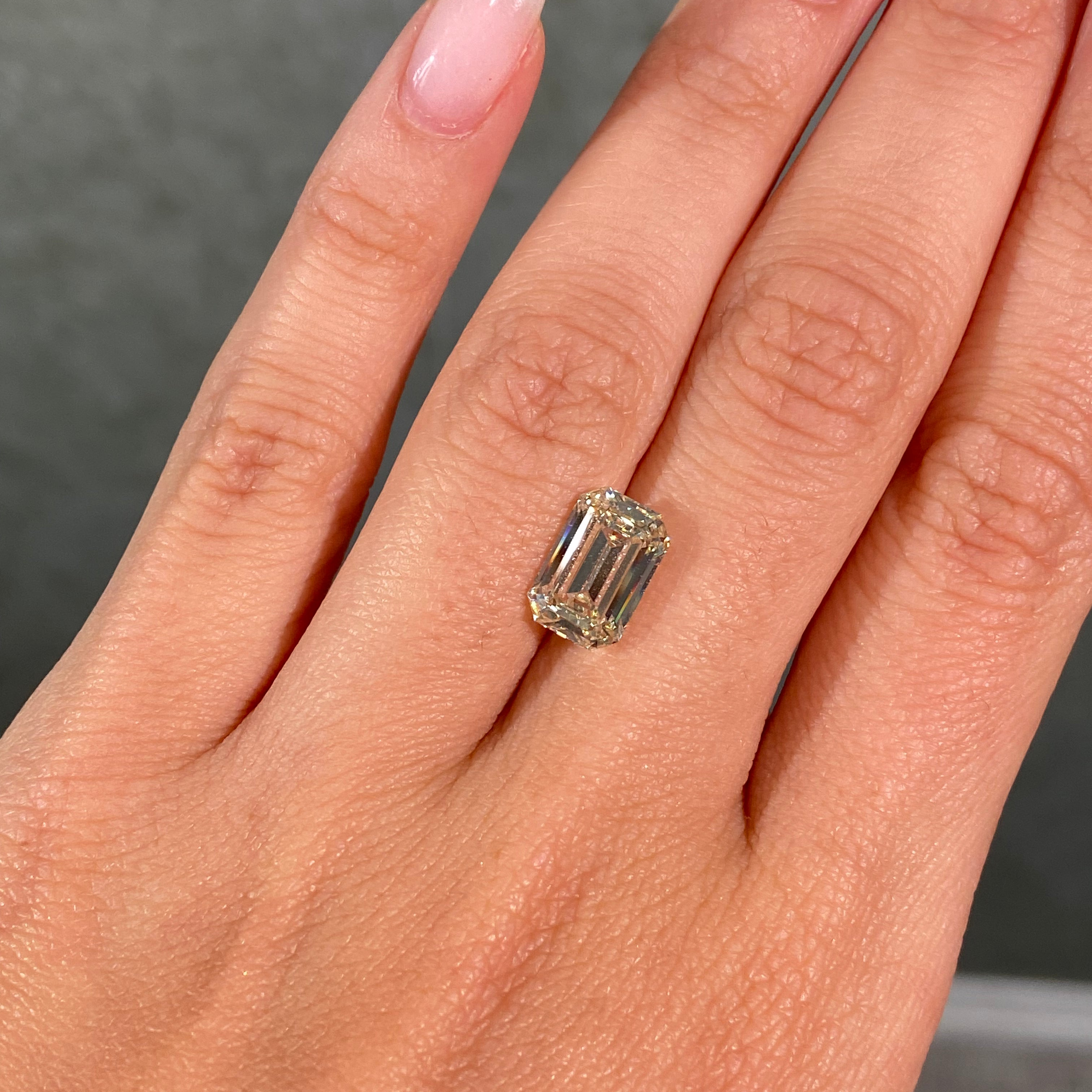 3.8ct GIA Light Yellow Emerald Cut Diamond