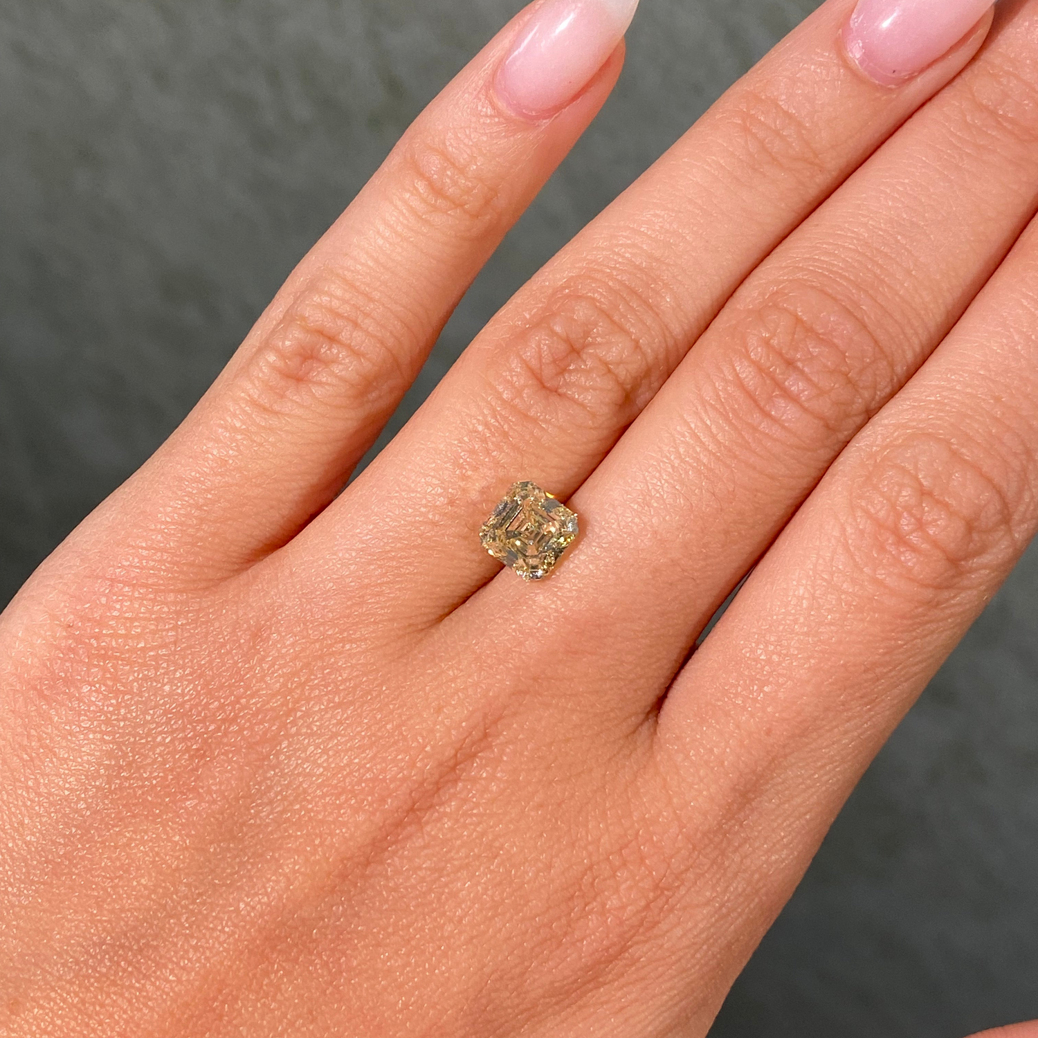 2.7ct GIA Fancy Light Yellow Asscher Cut Diamond