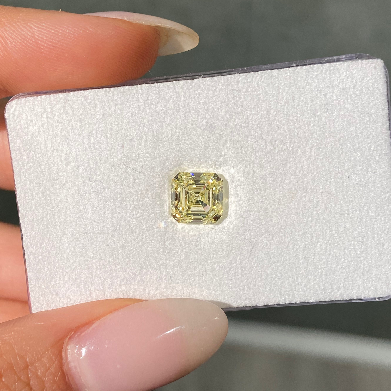 2.7ct GIA Fancy Light Yellow Asscher Cut Diamond