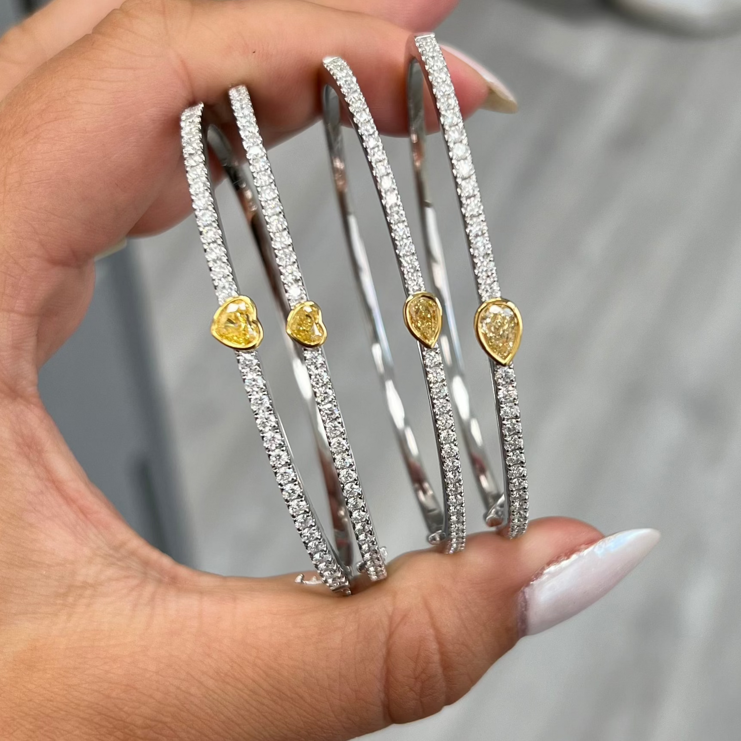 Yellow Pear bracelet — color diamond specialists Rare Colors by Namdar