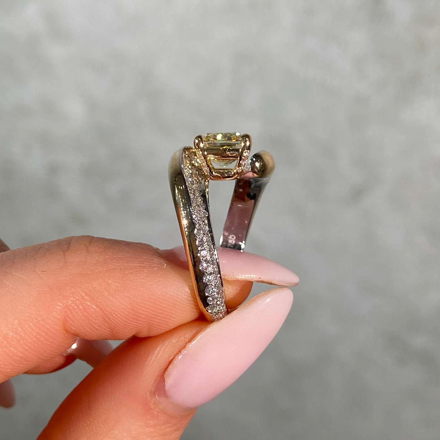 Yellow diamond engagement ring by Rare Colors by Namdar, New York City