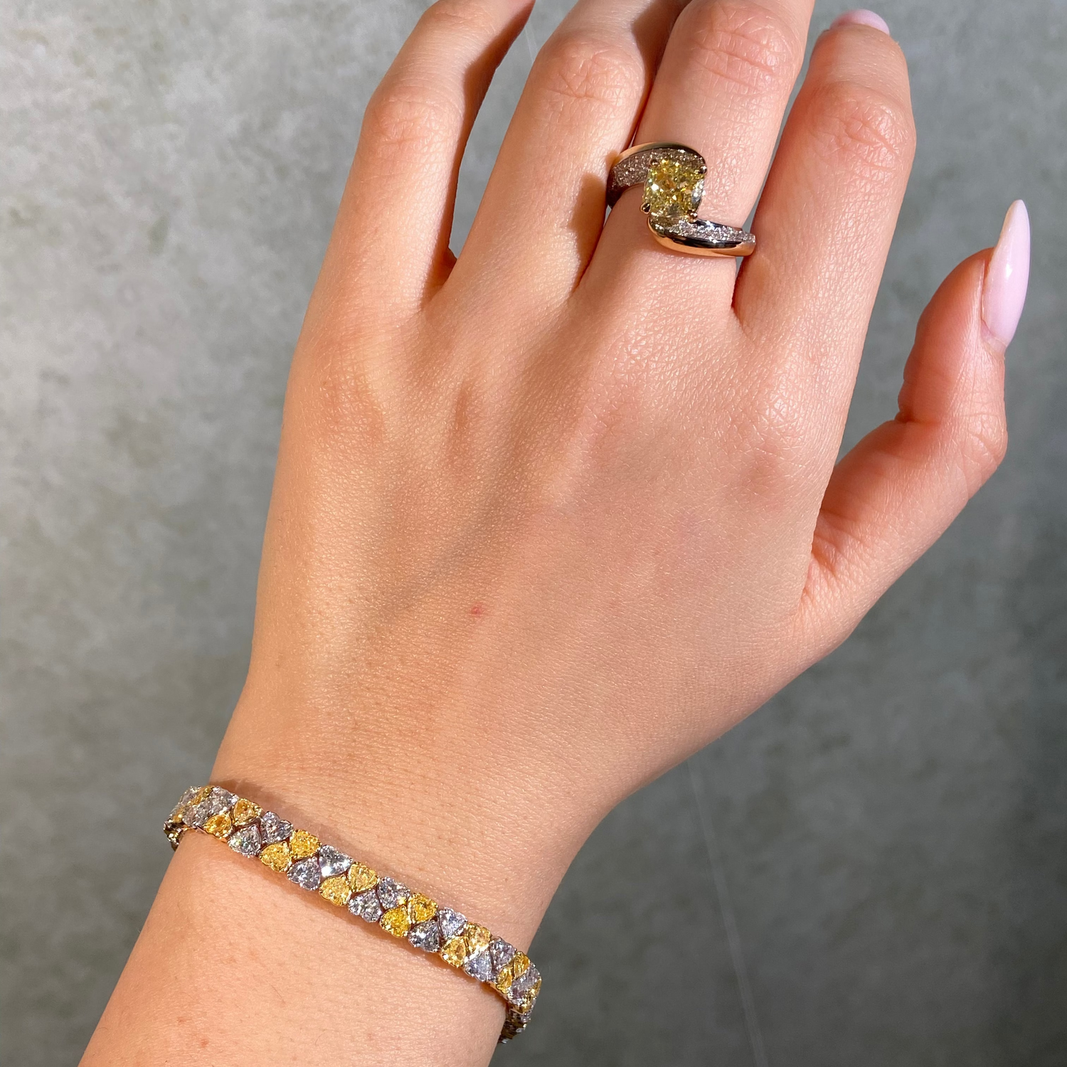 Natural Yellow diamond engagement ring — Rare Colors by Namdar NYC