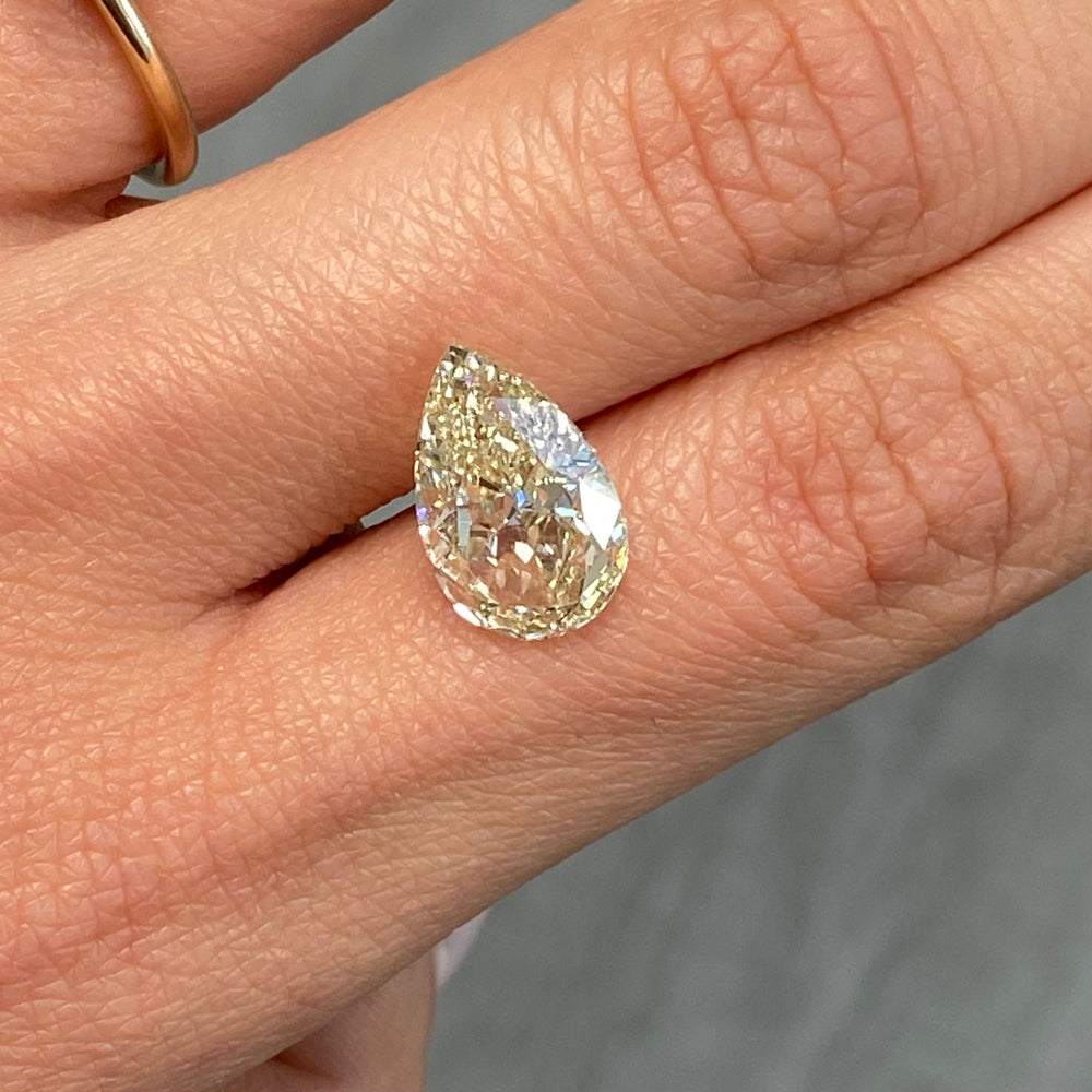 5.50ct Light Yellow Pear diamond loose stone by Rare Colors by Namdar, New York City