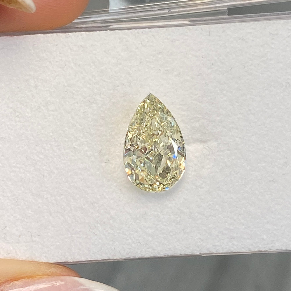 5.50ct Light Yellow Pear loose stone — color diamond specialists Rare Colors by Namdar