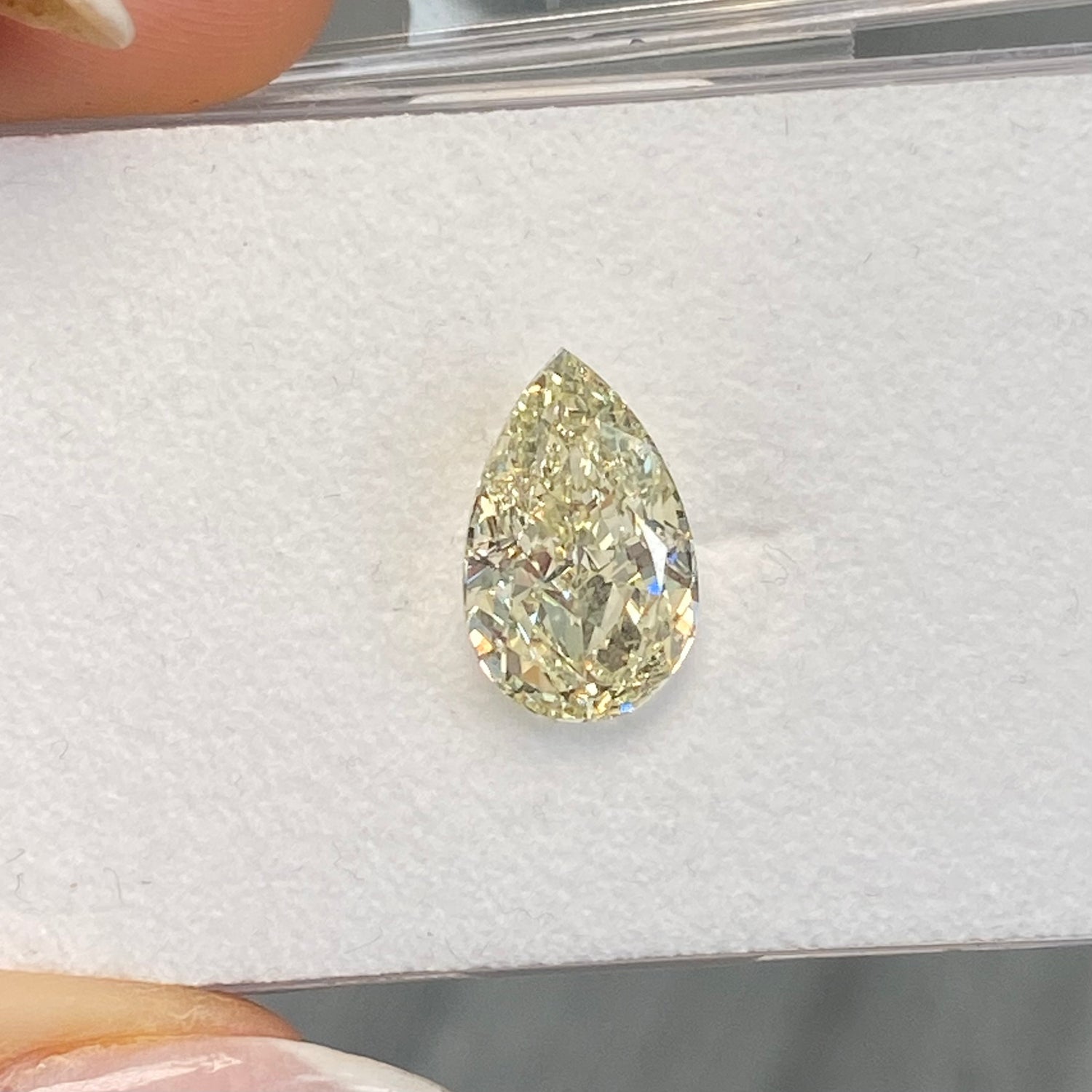 5.50ct Light Yellow Pear loose stone — color diamond specialists Rare Colors by Namdar