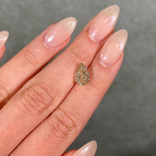 2.54 Carat Champagne Pear Cut Diamond