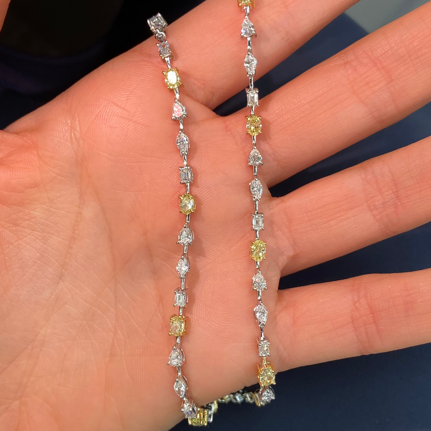 Natural Yellow diamond bracelet — Rare Colors by Namdar NYC
