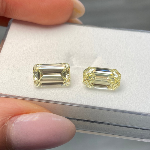 3.01ct Fancy Yellow Unique Emerald Cut Diamond