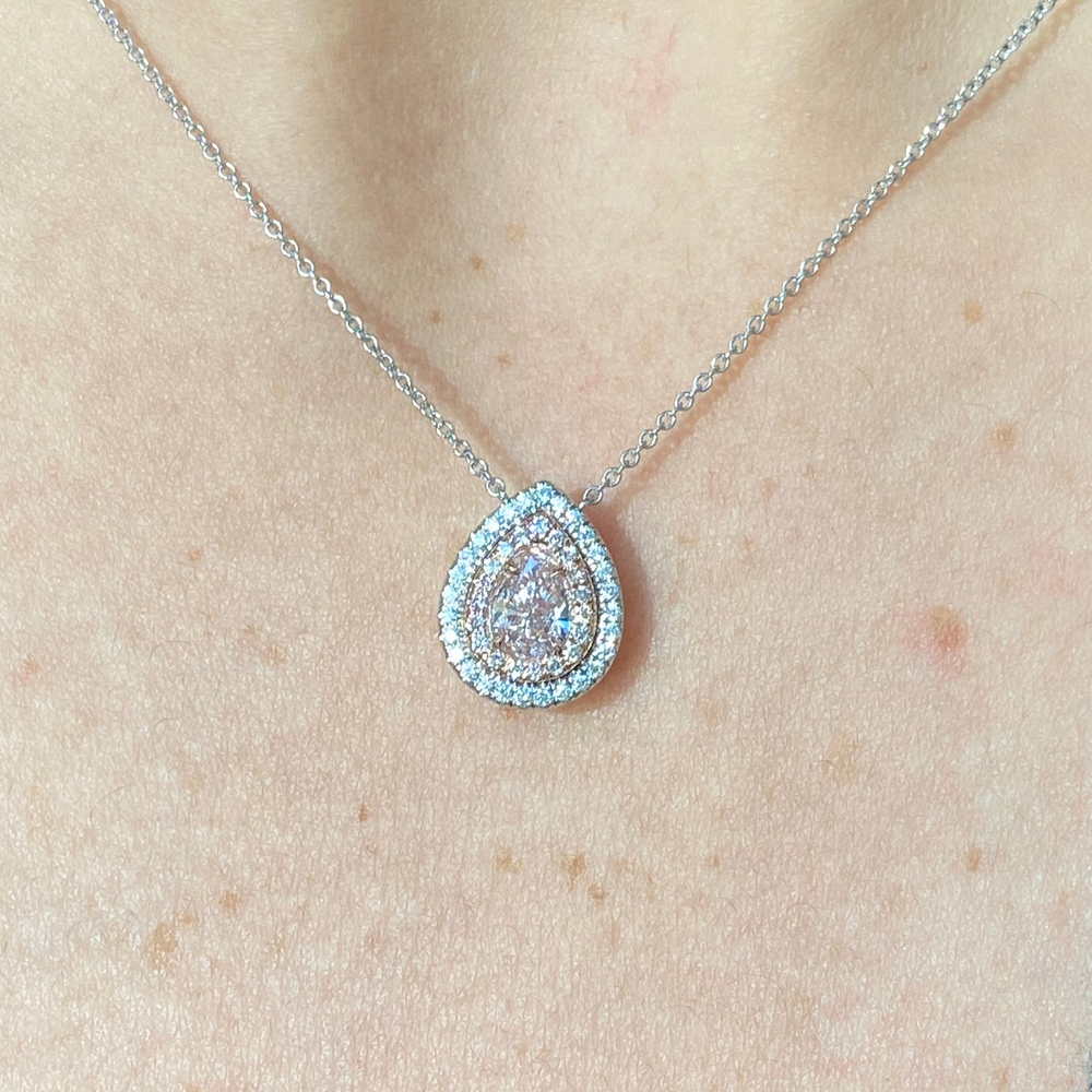 Pink Pear pendant — color diamond specialists Rare Colors by Namdar