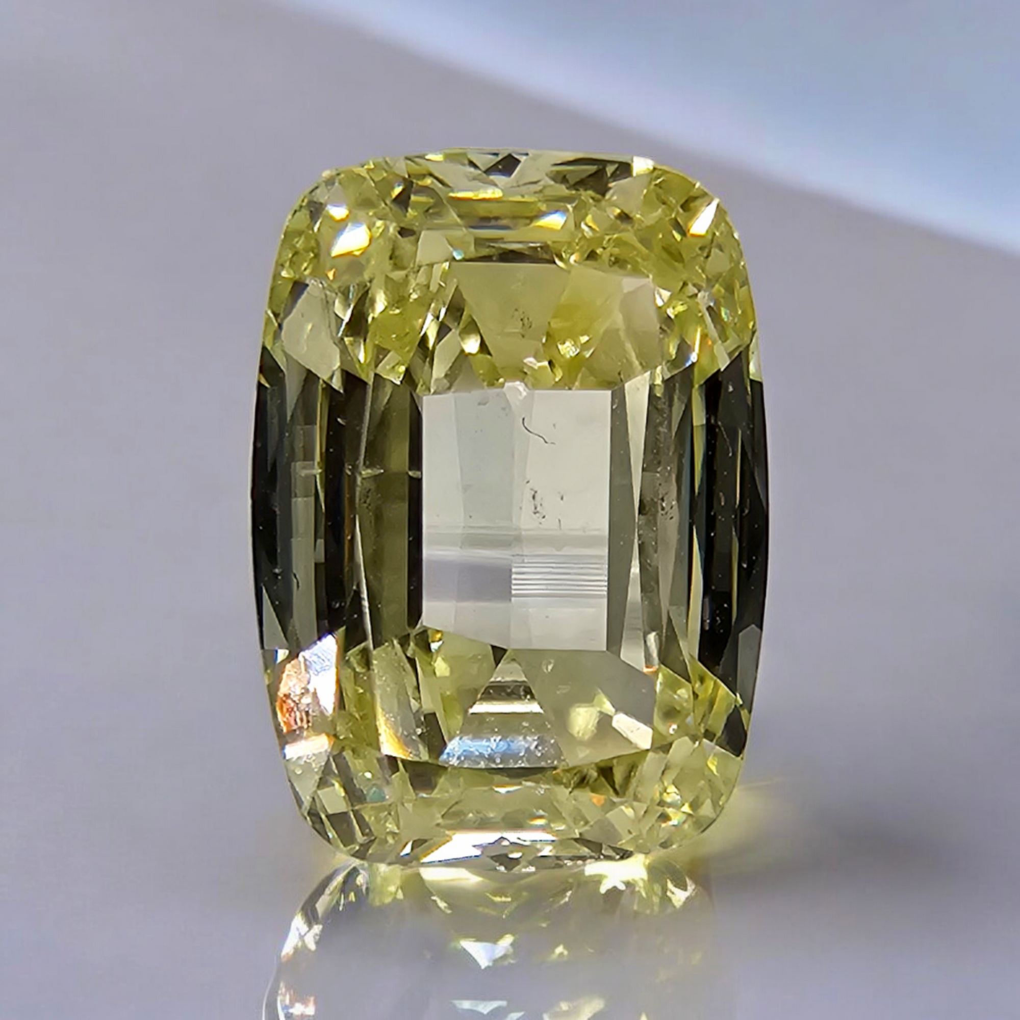 Natural 1ct Fancy Light Yellow Radiant diamond loose stone — Rare Colors by Namdar NYC