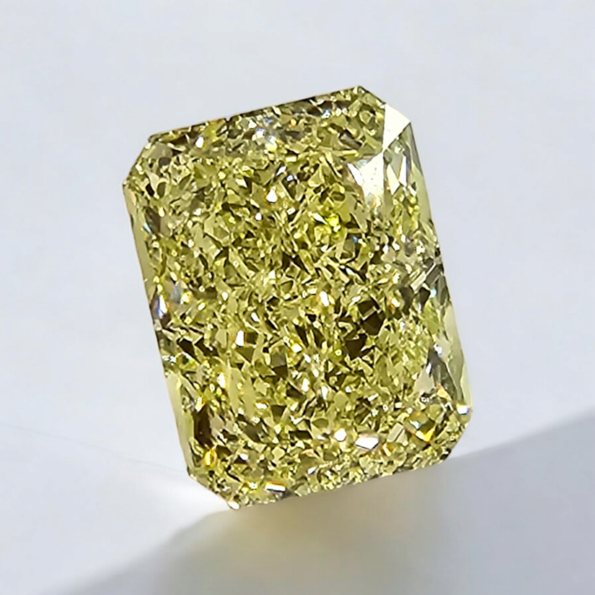 3.09ct Fancy Yellow Elongated Radiant loose stone — color diamond specialists Rare Colors by Namdar