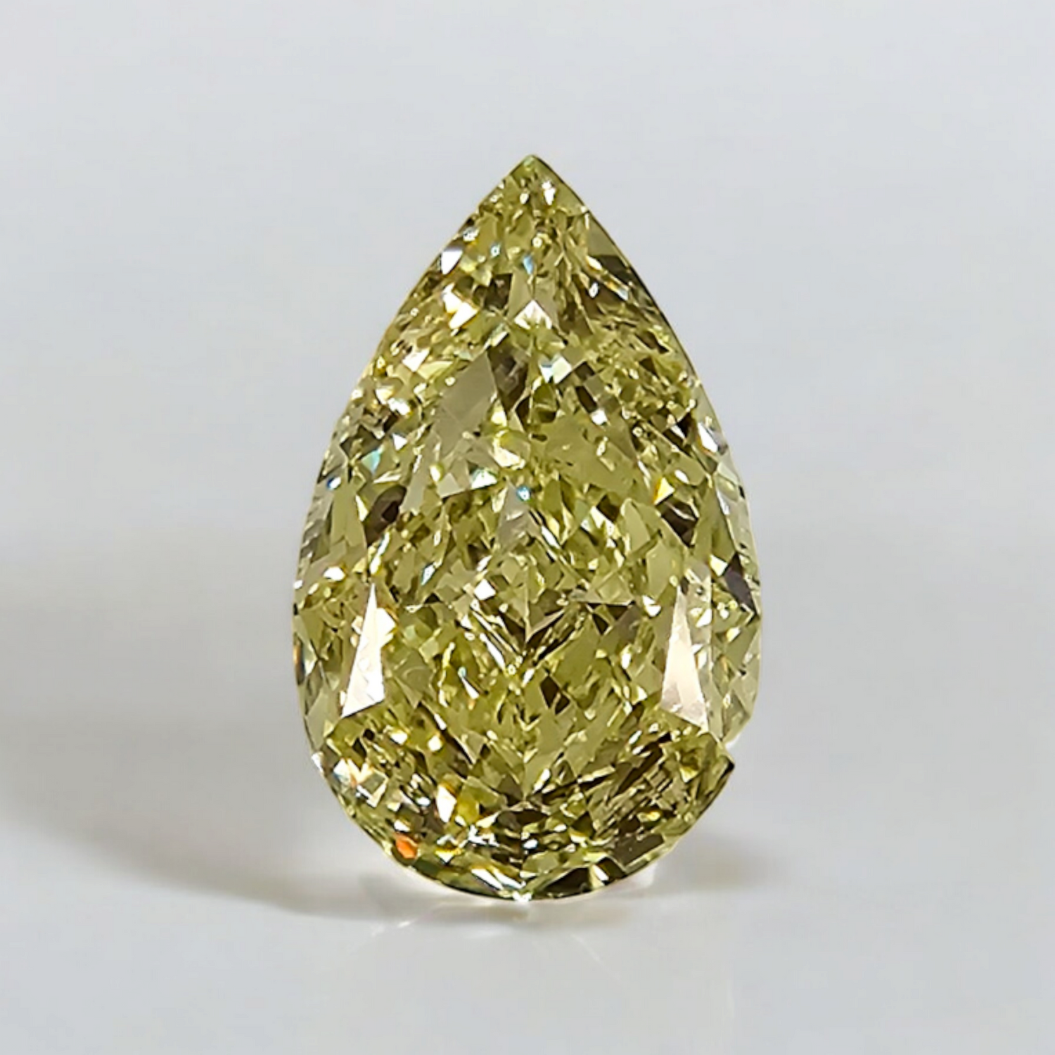3.01ct Fancy Yellow Pear loose stone — color diamond specialists Rare Colors by Namdar