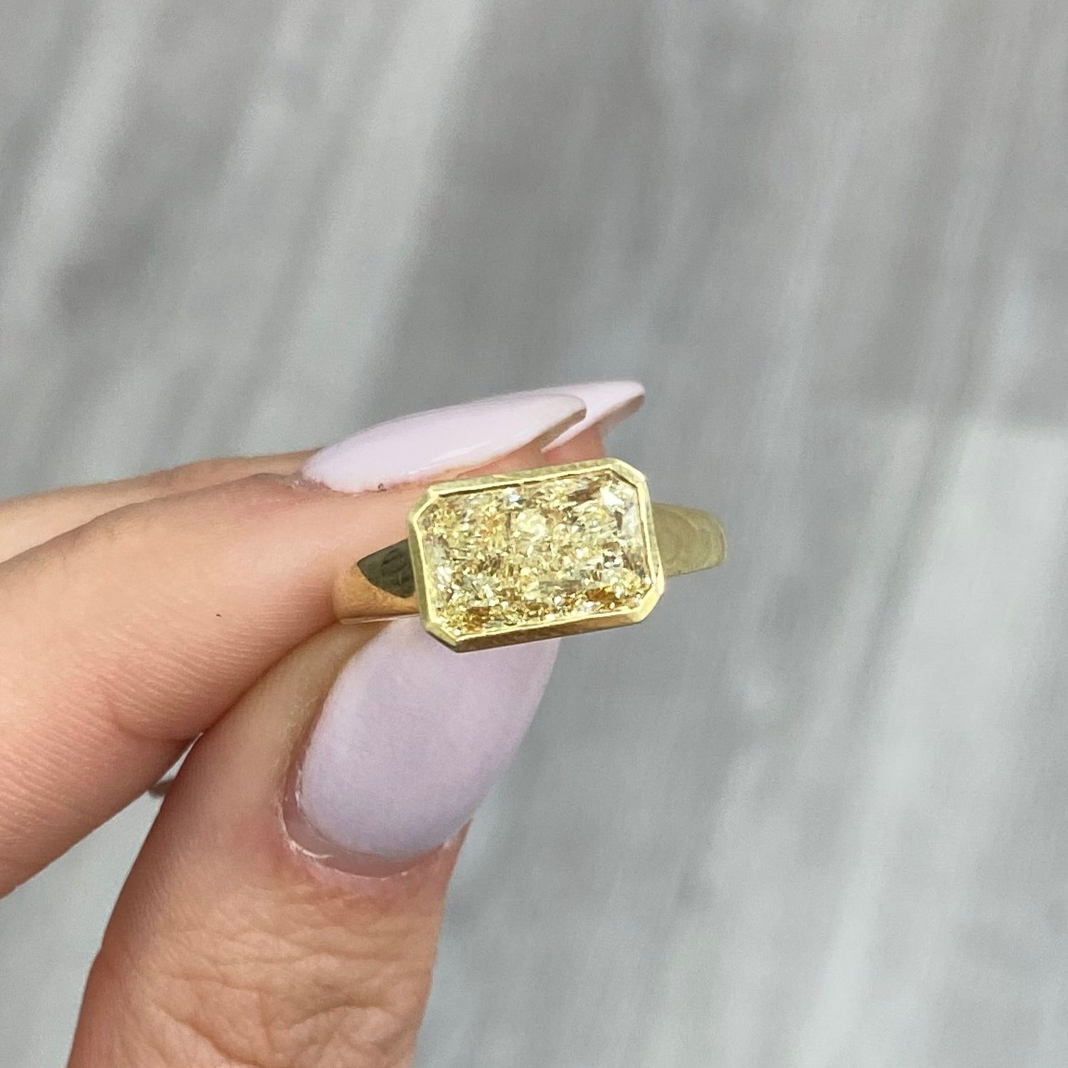 3ct Fancy Light Yellow diamond ring by Rare Colors by Namdar, New York City