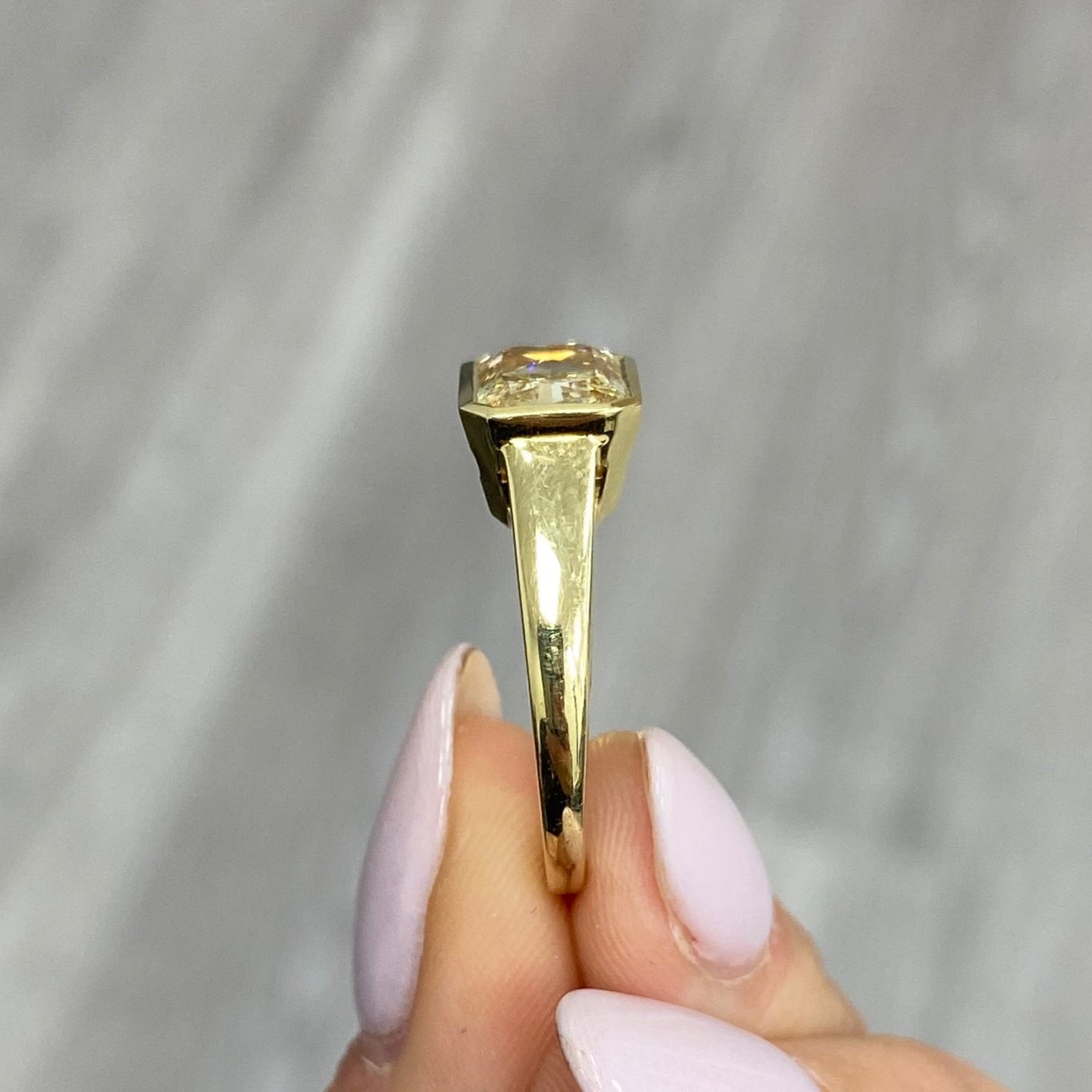 GIA 3ct Fancy Light Yellow diamond ring at Rare Colors by Namdar, 5th Avenue New York