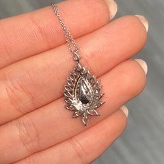 Intense yellow pear shape. Gia certified intense yellow diamond. Yellow diamond necklace. Unique yellow diamond necklace. Yellow diamond pear shape necklace.