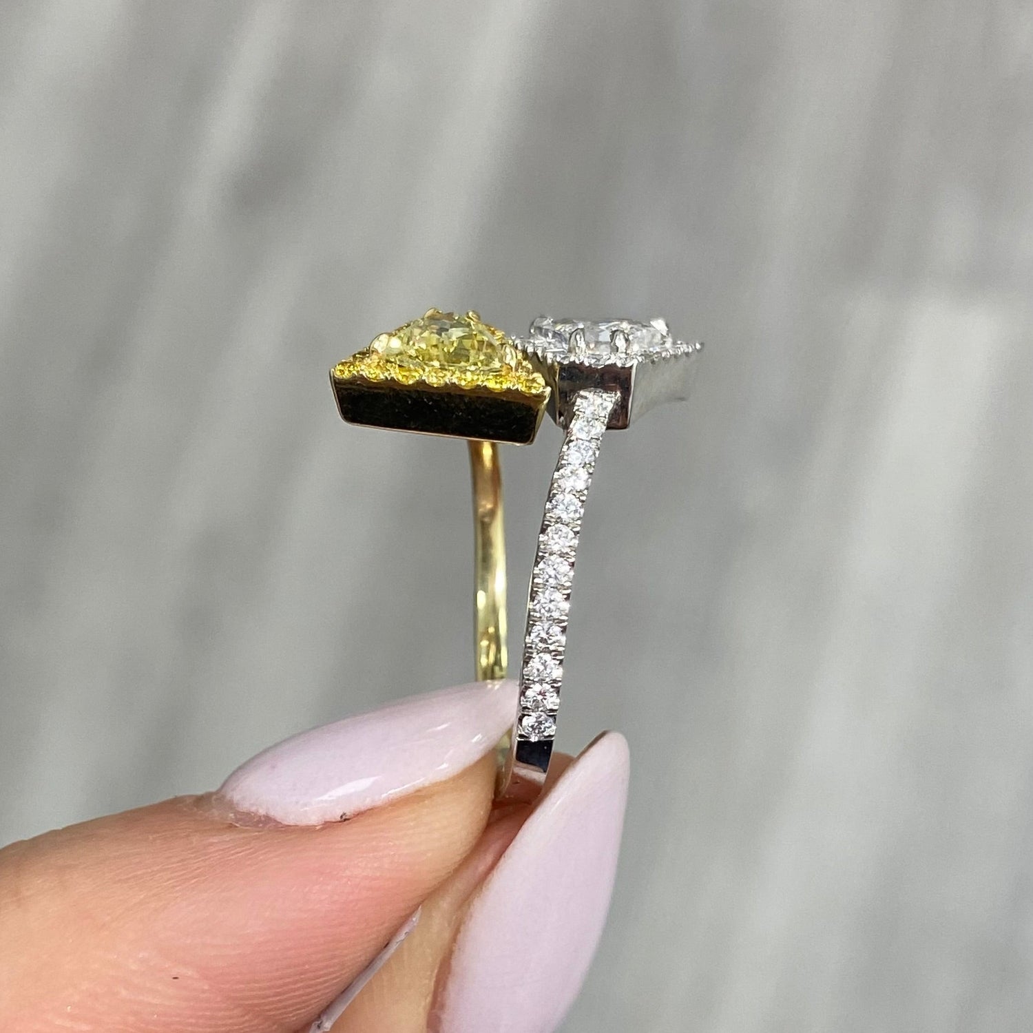 1.20ct Yellow Trillion diamond ring by Rare Colors by Namdar, New York City