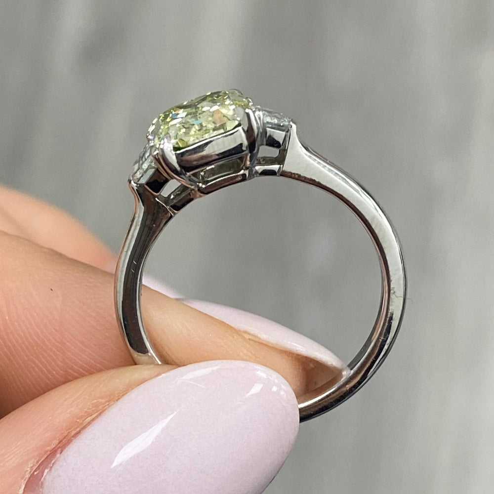 1.67ct Fancy Intense Yellow diamond ring, handcrafted by Rare Colors by Namdar