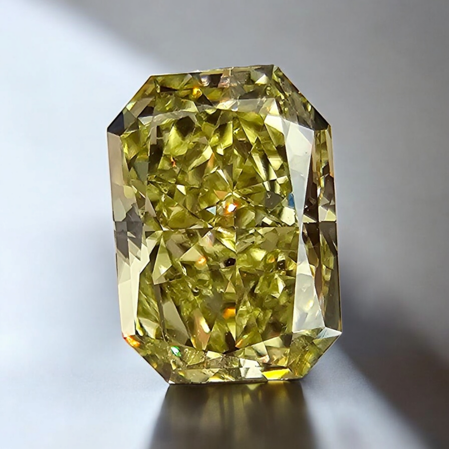 1.12ct Fancy Intense Yellow Elongated Radiant Cut Diamond