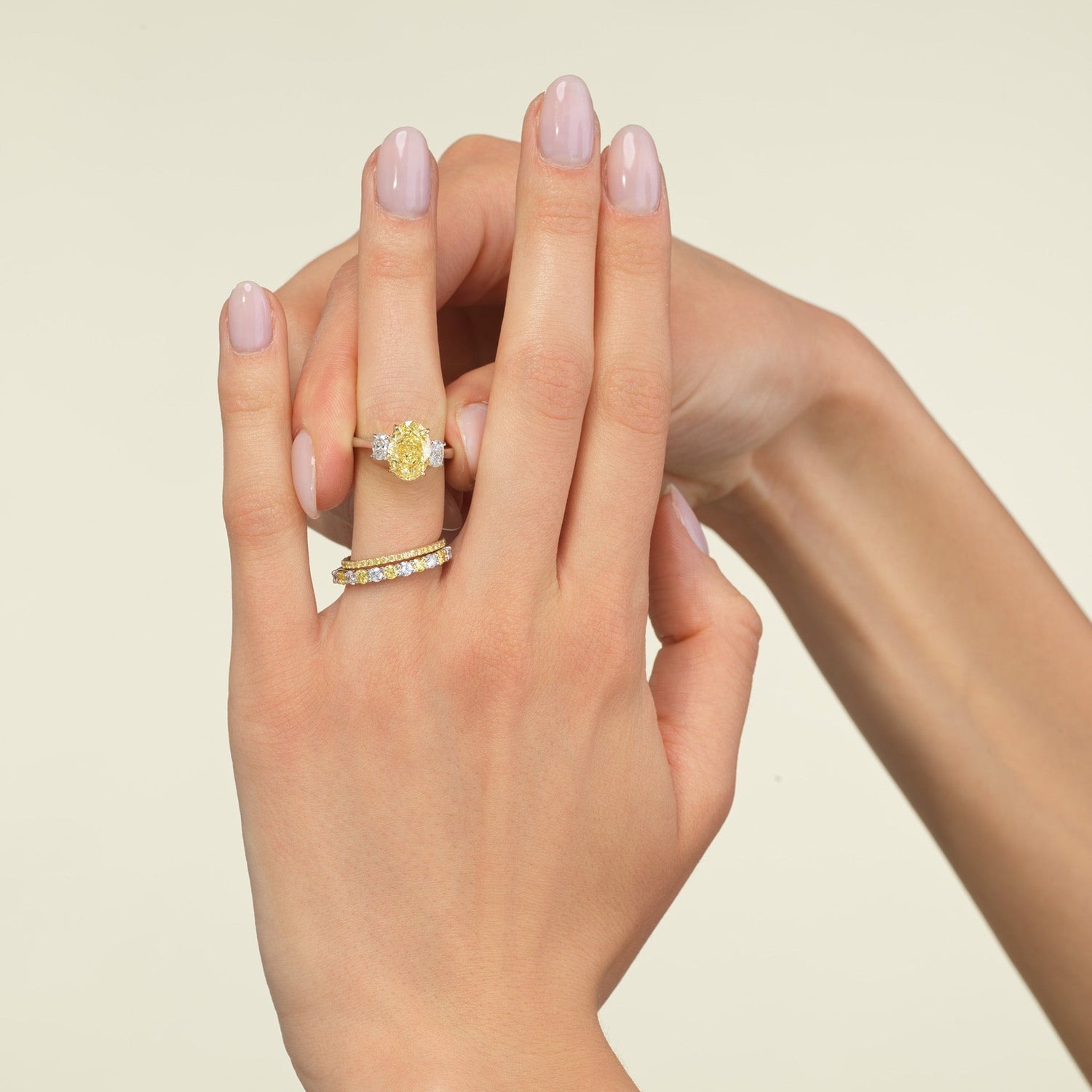 Fancy Yellow Diamond Stackable Band