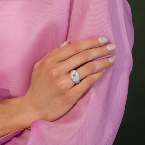 Fancy Intense Purplish Pink Diamond Icon Ring