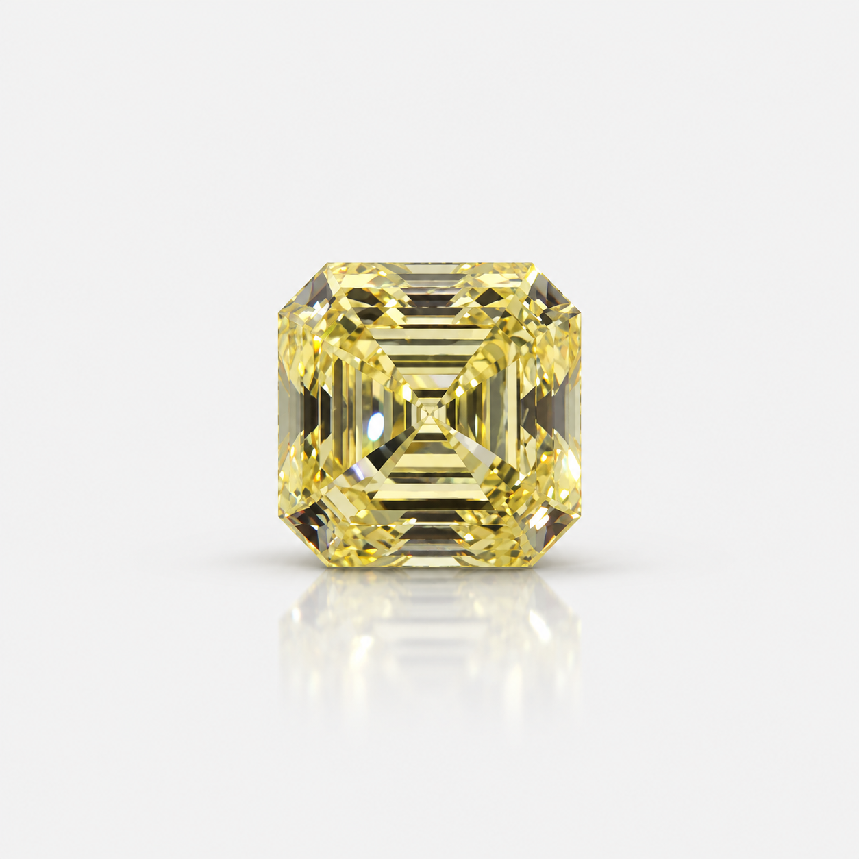 2.7ct GIA Fancy Light Yellow Asscher Cut Diamond