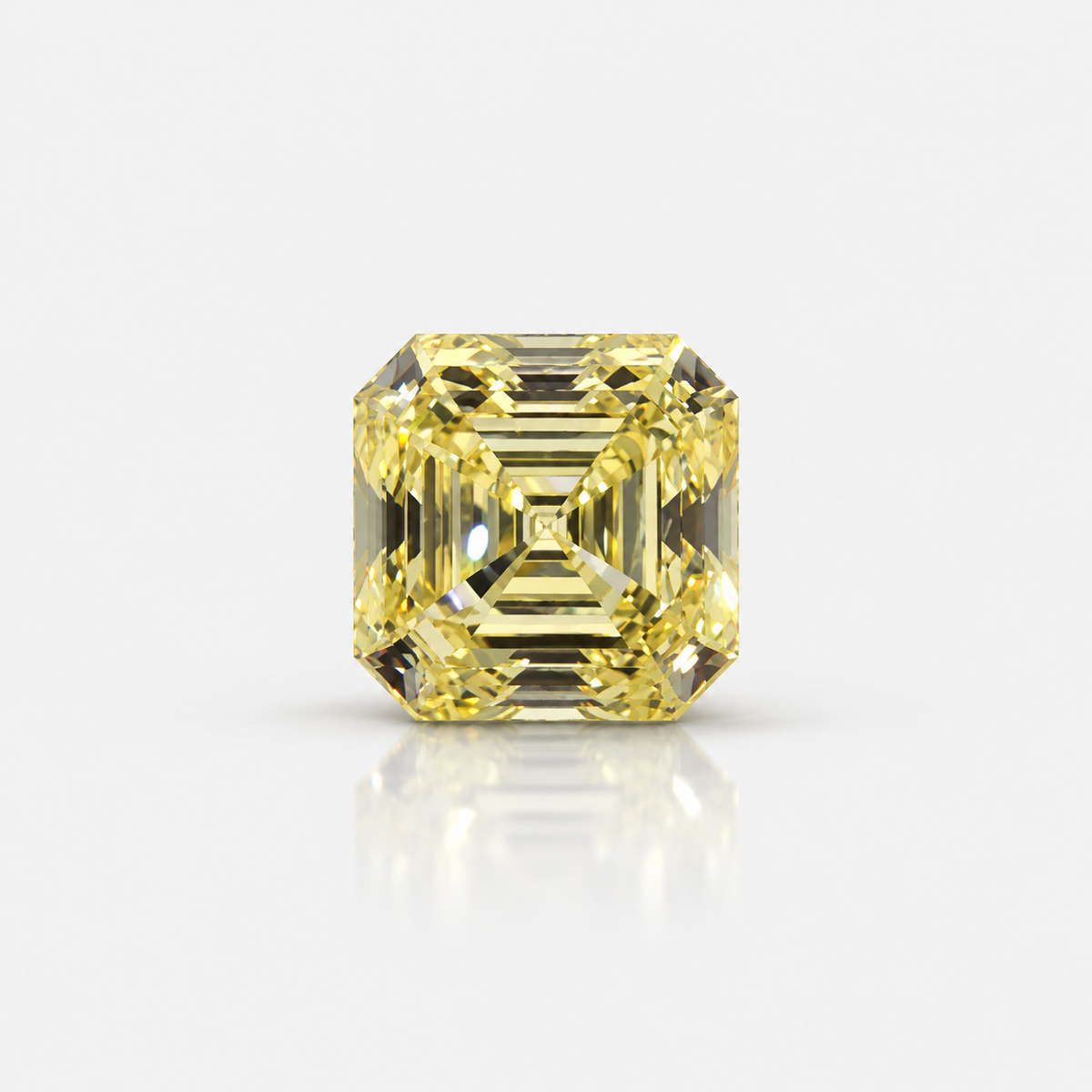 2.7ct GIA Fancy Light Yellow Asscher Cut Diamond
