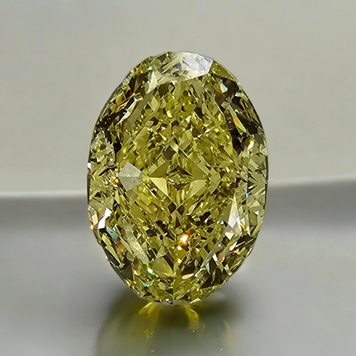3.02ct Fancy Yellow Oval loose stone — color diamond specialists Rare Colors by Namdar