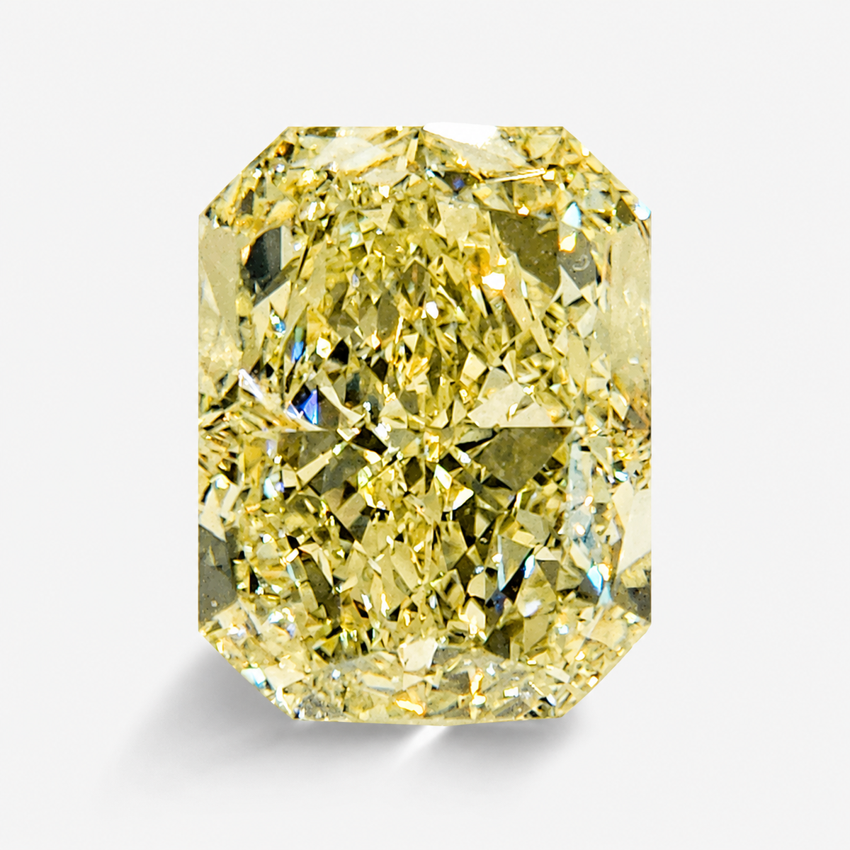 5.03ct GIA Certified Natural Light Yellow Elongated Radiant Cut Diamond