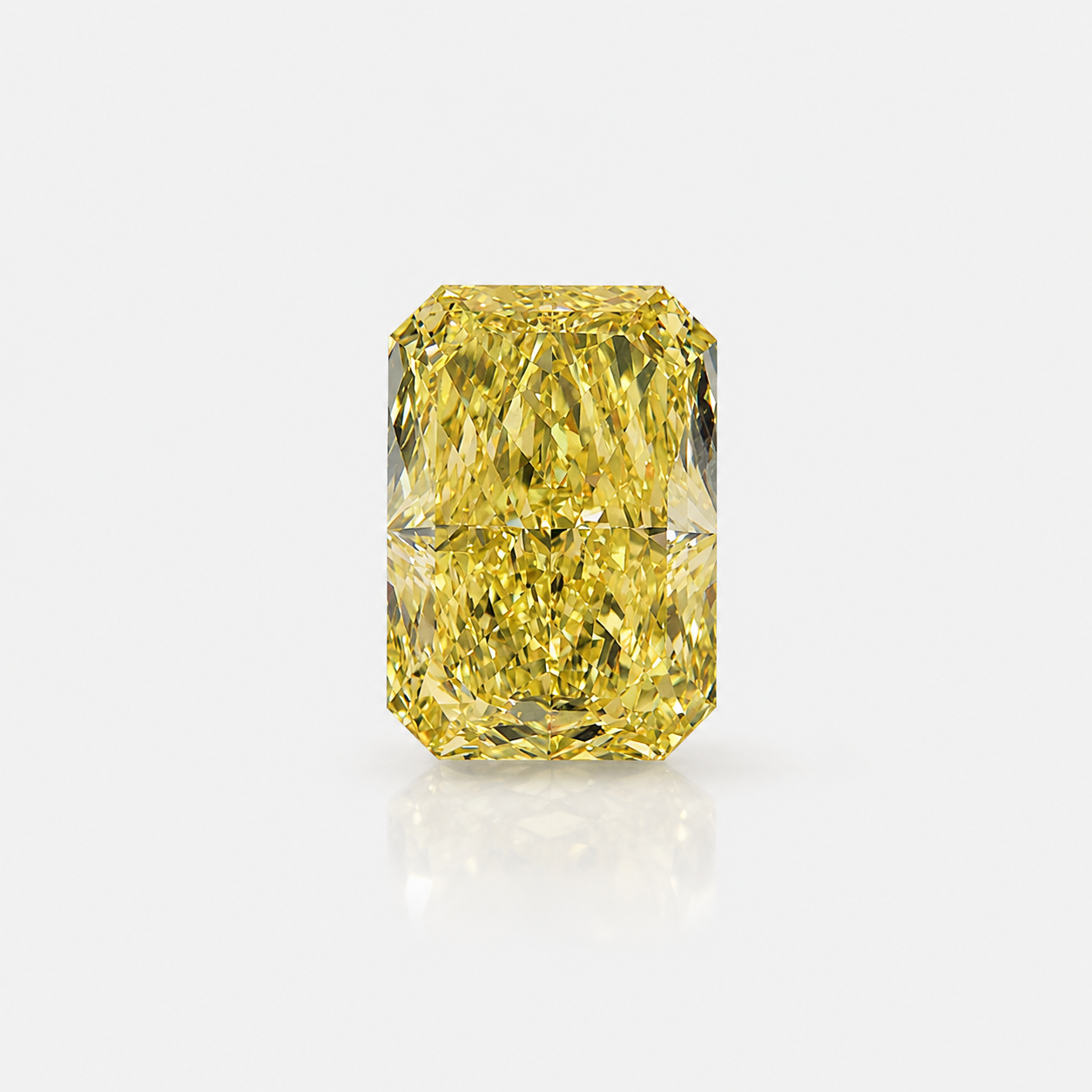 2.26ct GIA Certified Natural Fancy Yellow Elongated Radiant Cut Diamond