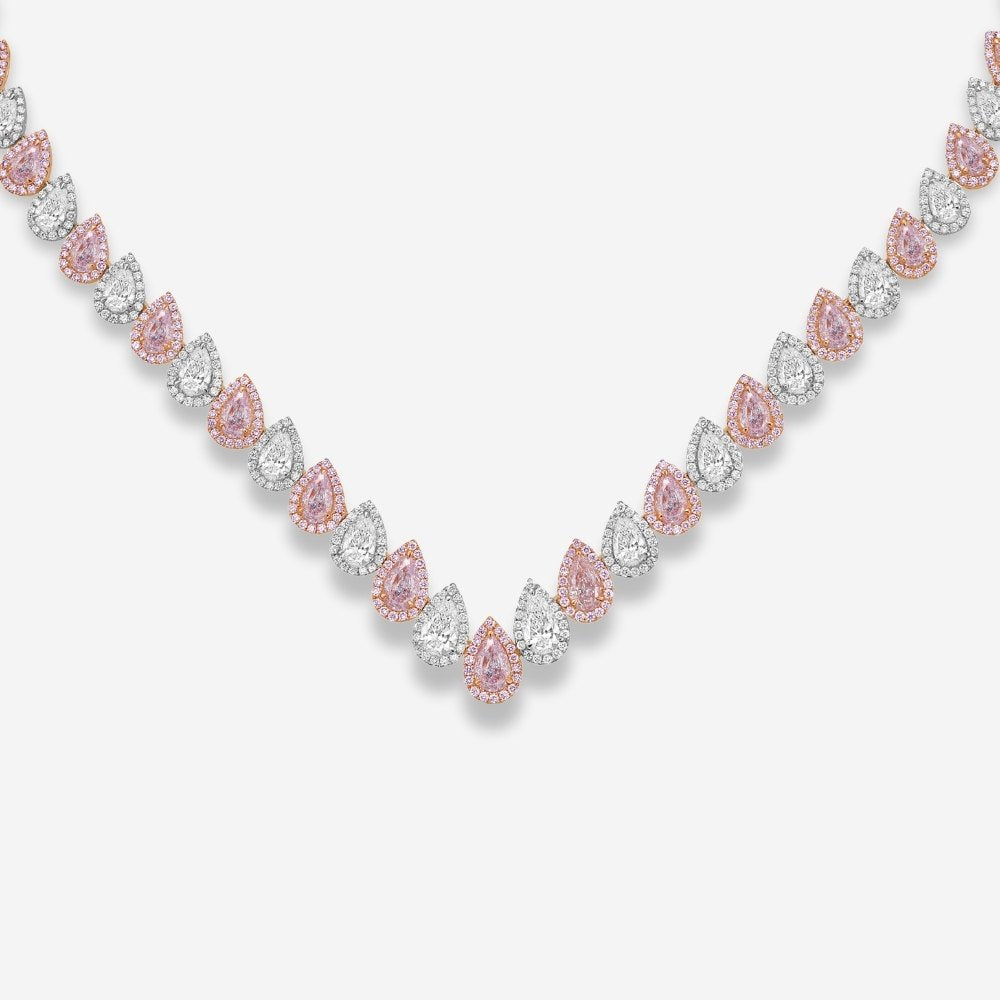 17ct Pink diamond necklace at Rare Colors by Namdar, 5th Avenue New York