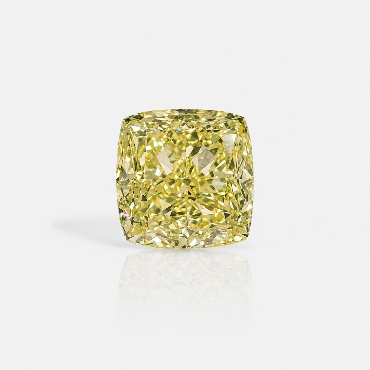 2.02ct GIA Certified Natural Fancy Yellow Cushion Cut Diamond