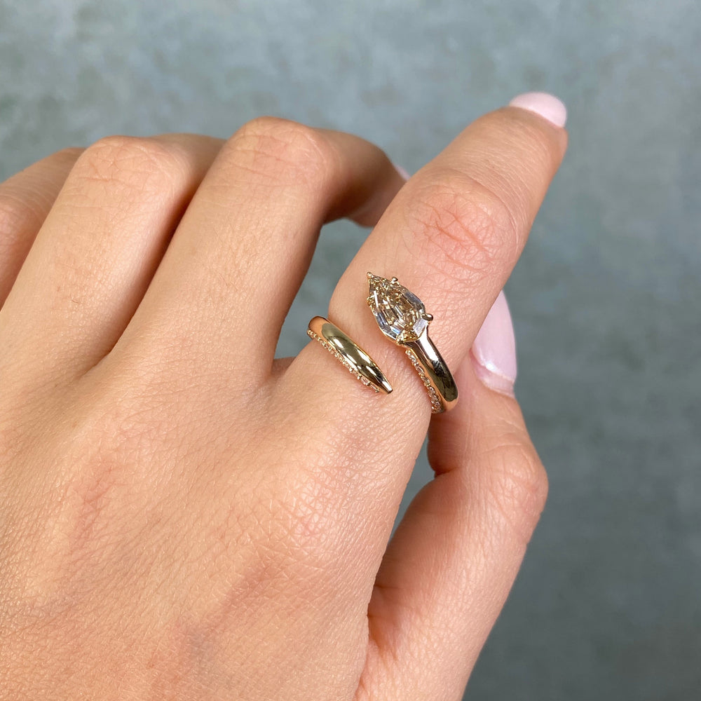 Natural Champagne diamond ring — Rare Colors by Namdar NYC