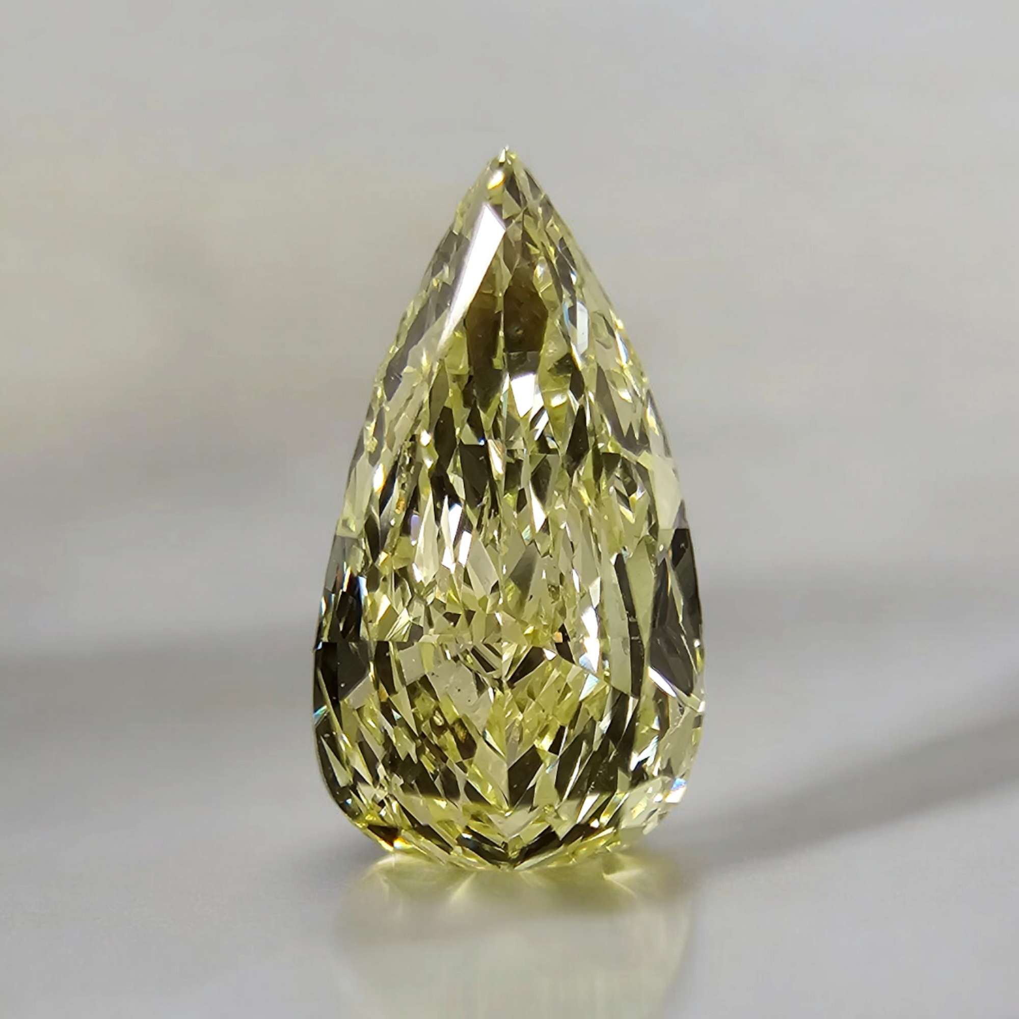 1.12ct Fancy Light Yellow Pear diamond loose stone by Rare Colors by Namdar, New York City
