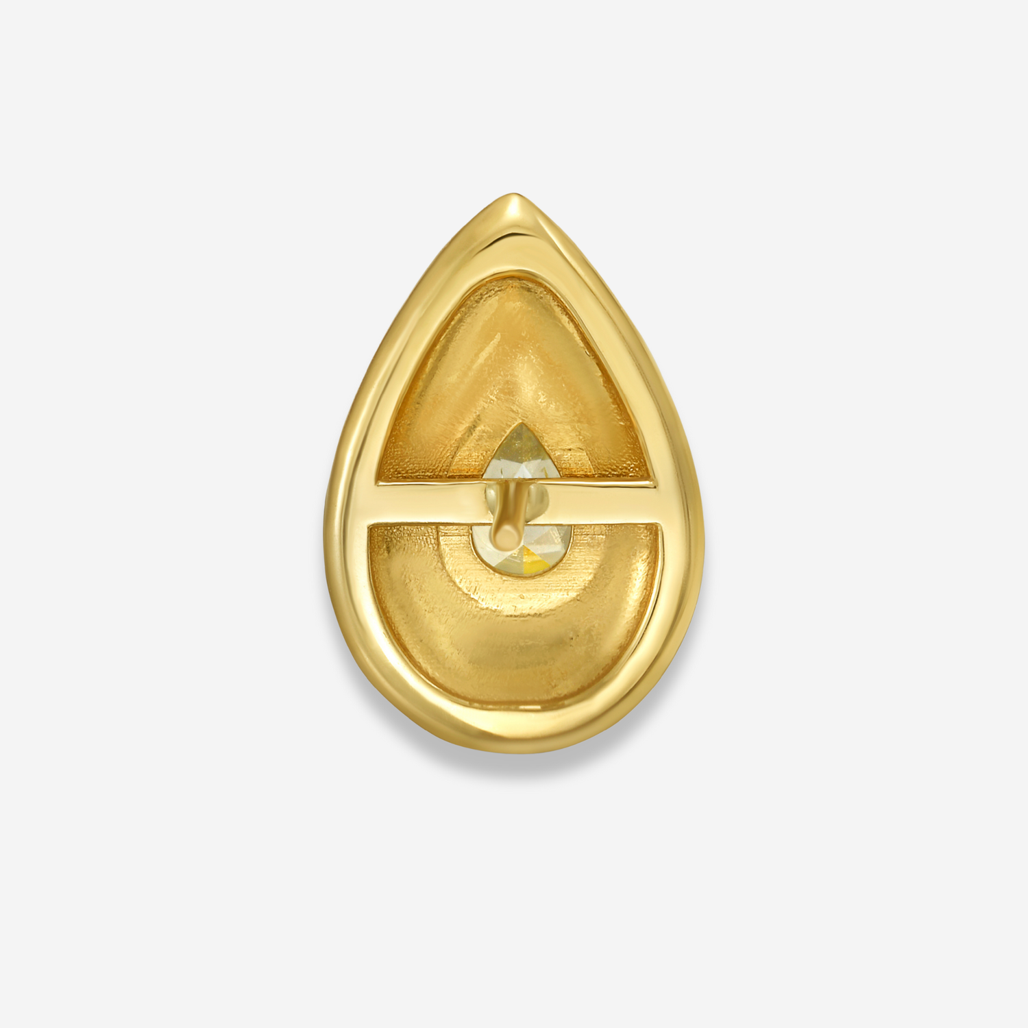 Bezel Swirl Yellow Diamond Studs