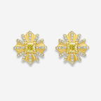 The Meelie Flower Yellow Diamond Studs