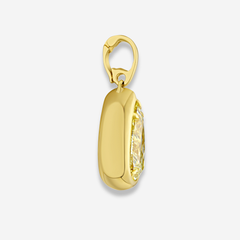 5.5 Carat Yellow Pear Diamond Detachable Bezel Pendant