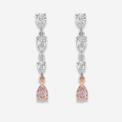 2ct Pink Diamond Drop Earrings
