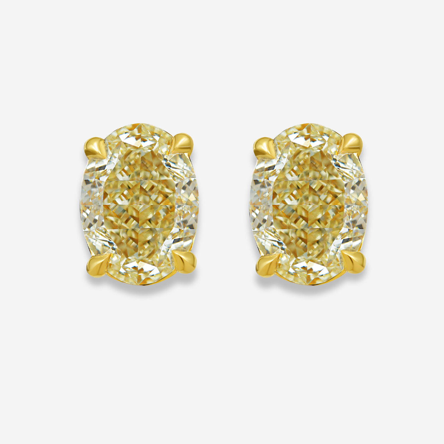 1ct Light Yellow Oval diamond fine jewelry by Rare Colors by Namdar, New York City