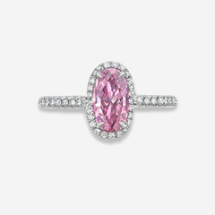 1ct Fancy Vivid Purple-Pink Oval Diamond Ring