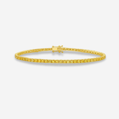 Fancy Intense Yellow Round Diamond Tennis Bracelet