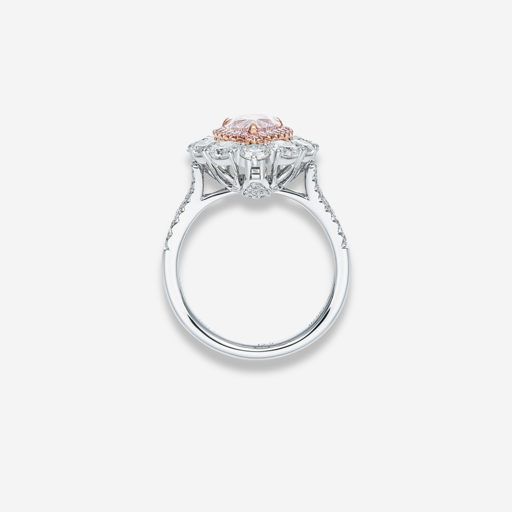 Natural 2ct Pink Pear diamond ring — Rare Colors by Namdar NYC
