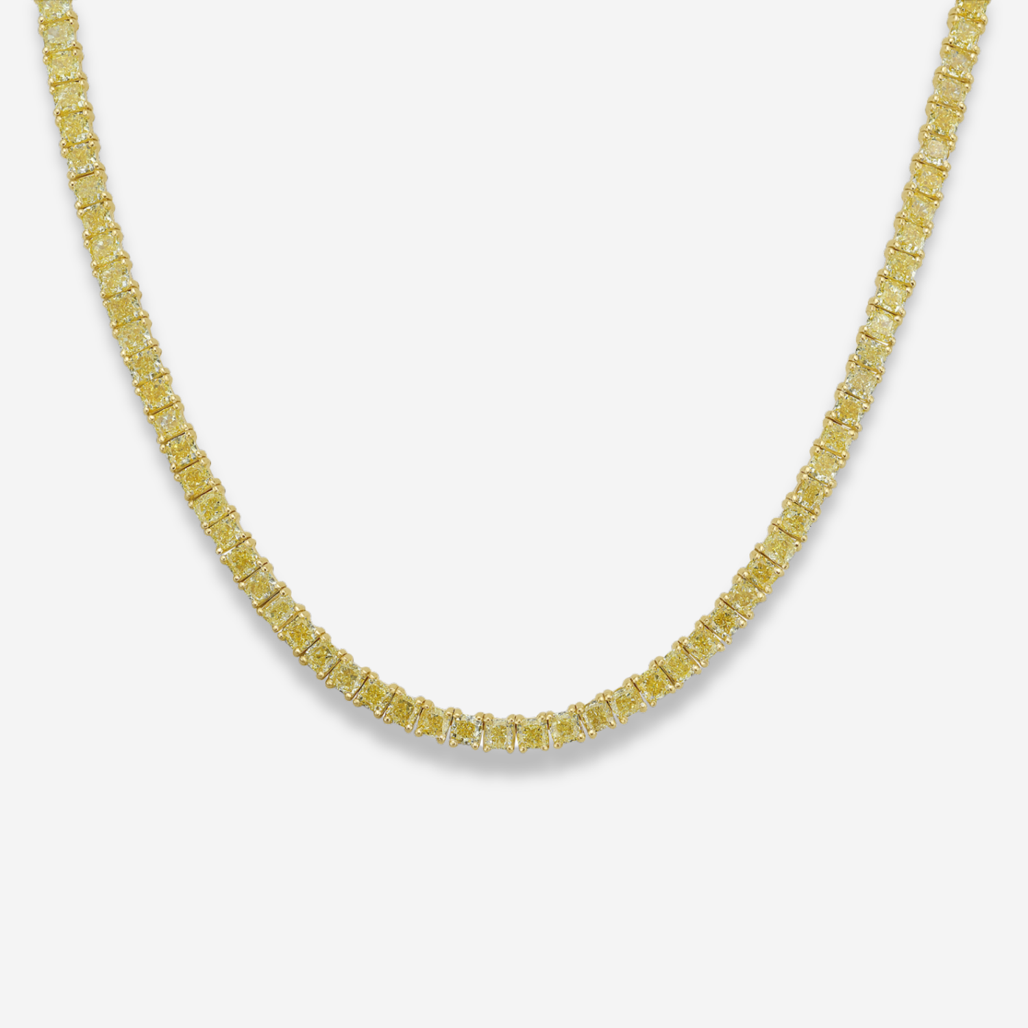 16ct Intense Yellow Diamond Tennis Necklace