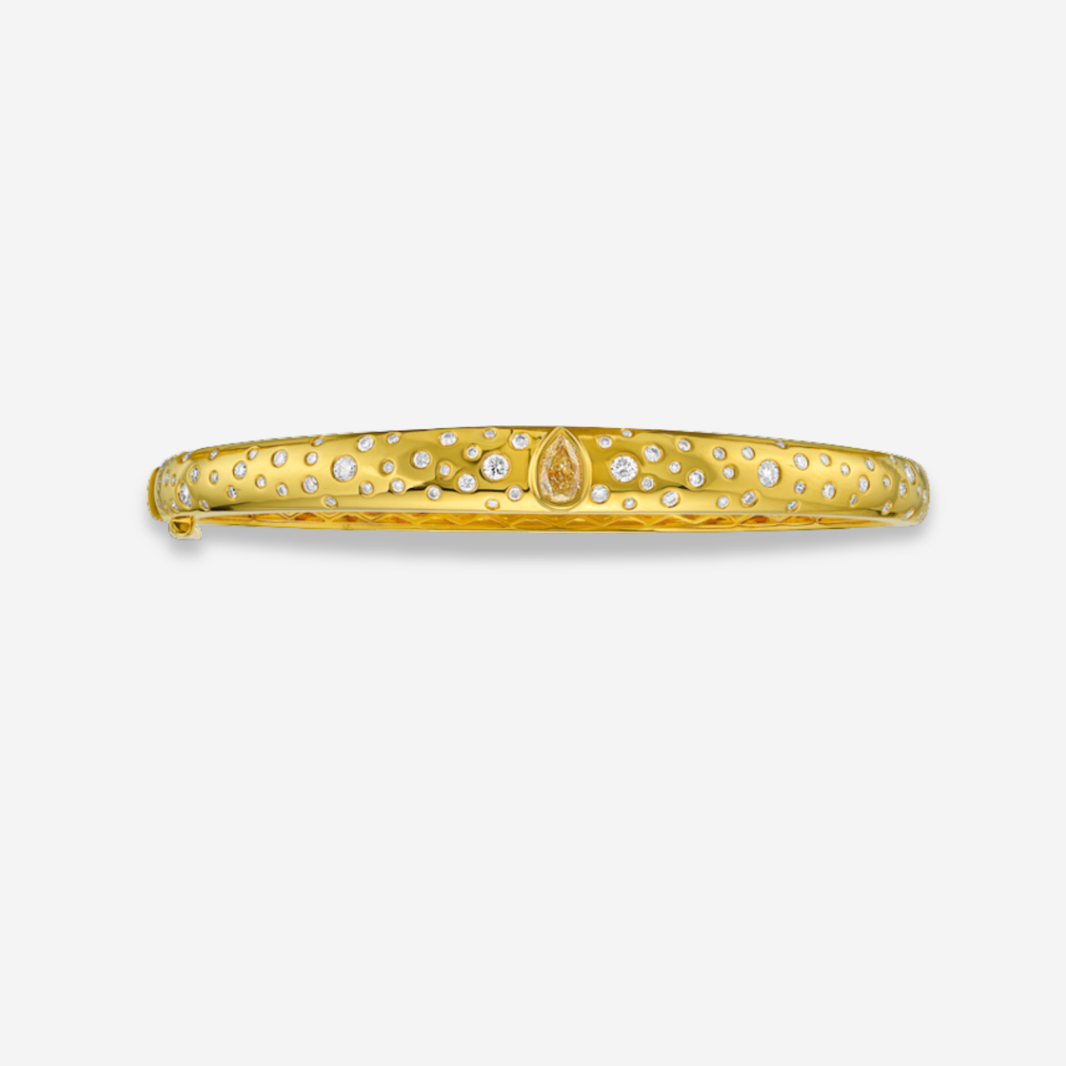 Yellow Pear diamond bracelet, handcrafted by Rare Colors by Namdar