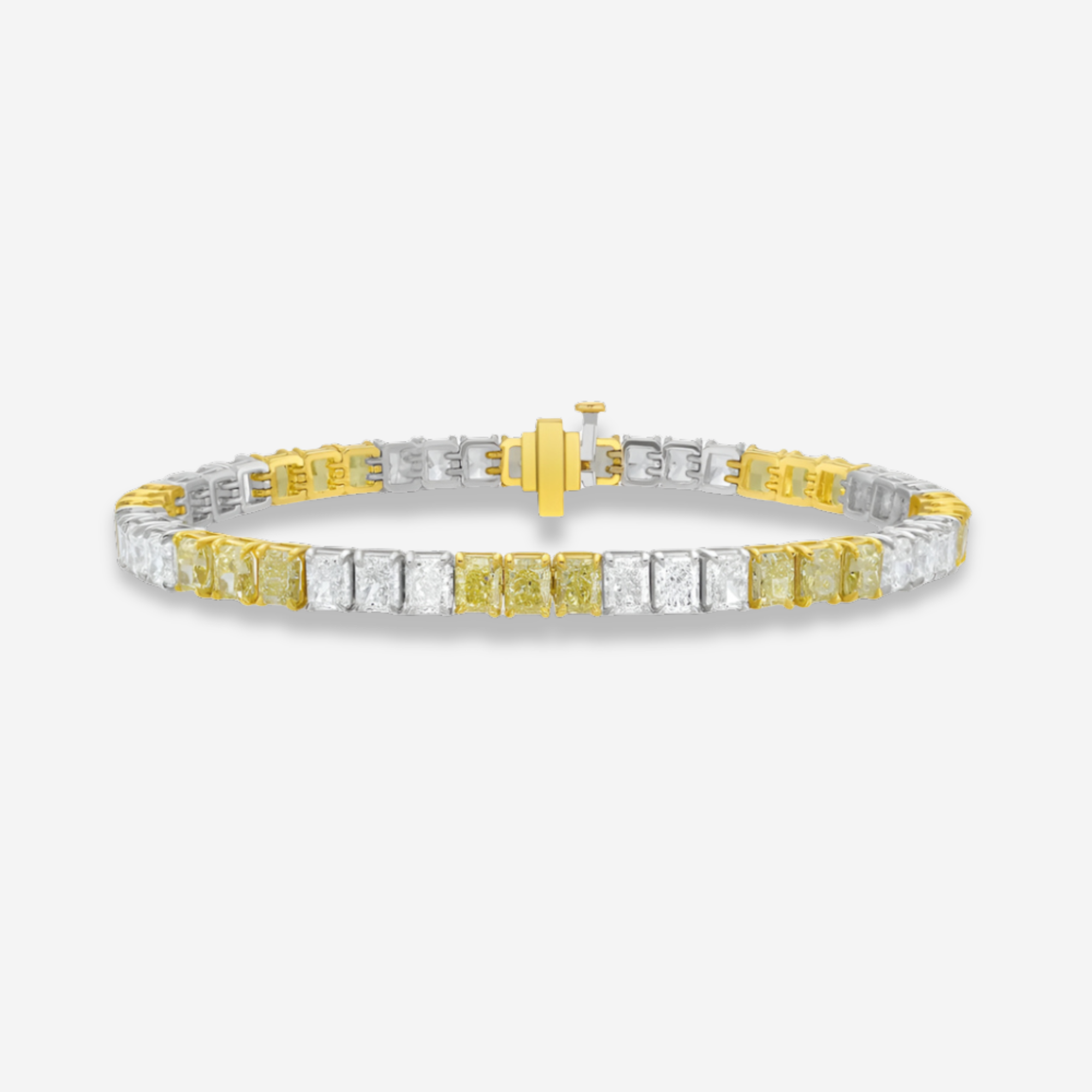 natural yellow and white diamond bracelet