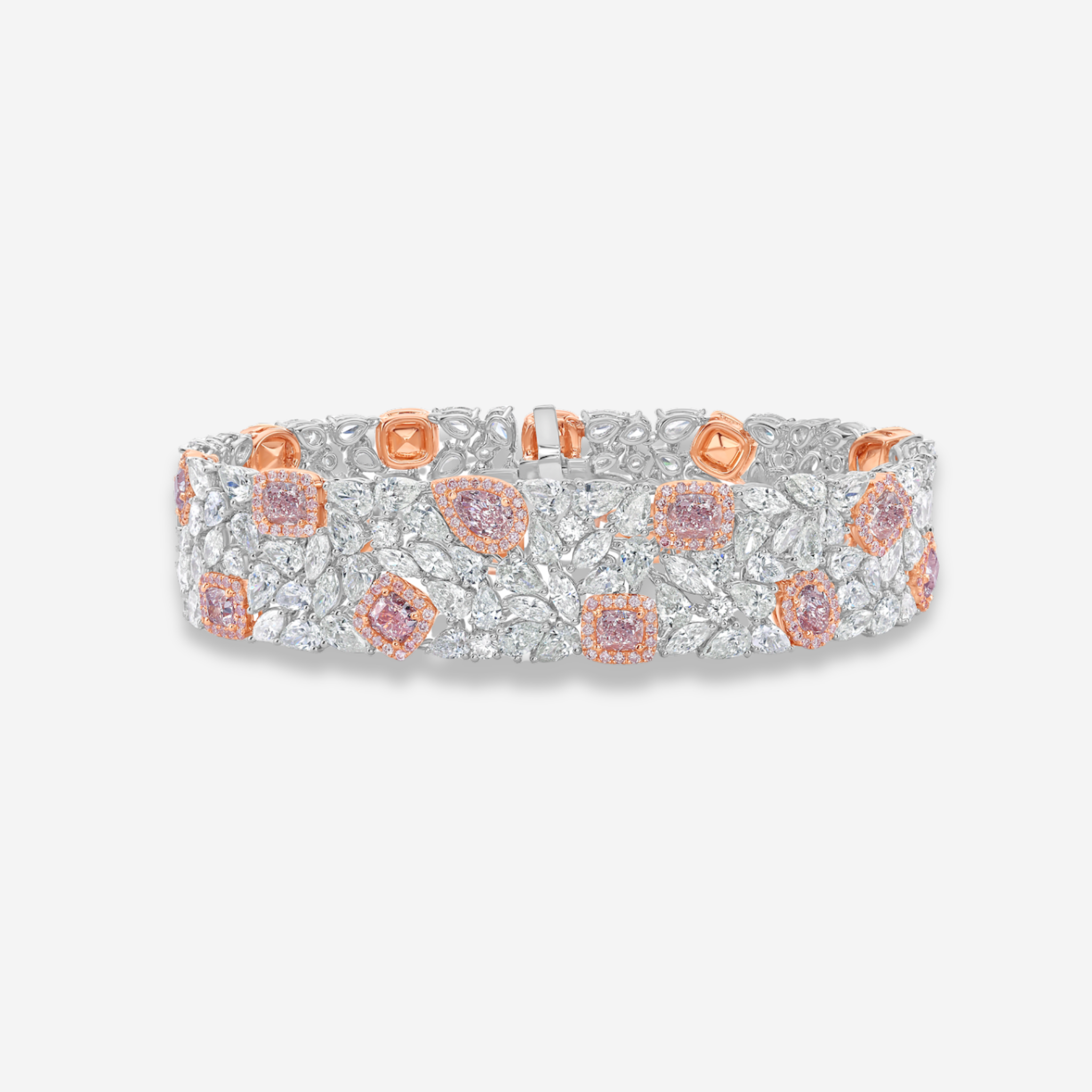25ct Pink & White Diamond Bracelet
